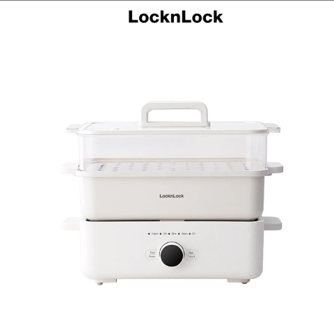 Nồi lẩu đa năng Lock&Lock Bianco Electric Multicooker 4.5L EJP154IVY - Hàng Chính hãng