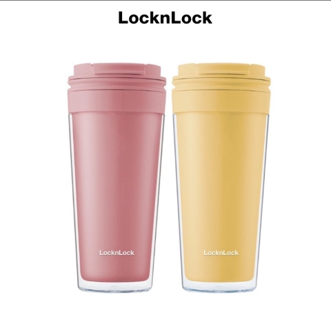 Ly nhựa 2 lớp LocknLock Bucket Cold Cup 580ml - HAP519