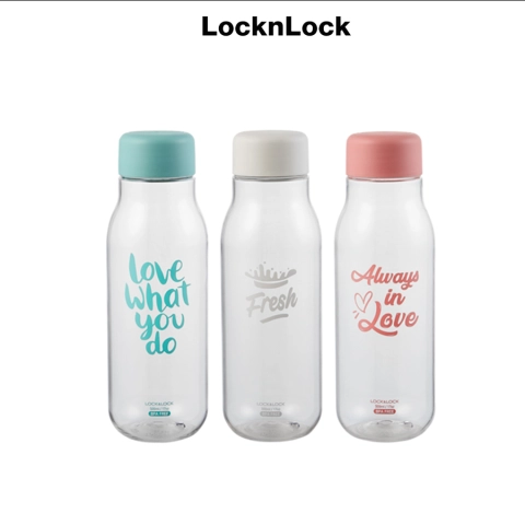 Bình Đựng Nước Hoa Quả Detox Lock&Lock Milky 500ml nhựa PET BPA Free HAP654