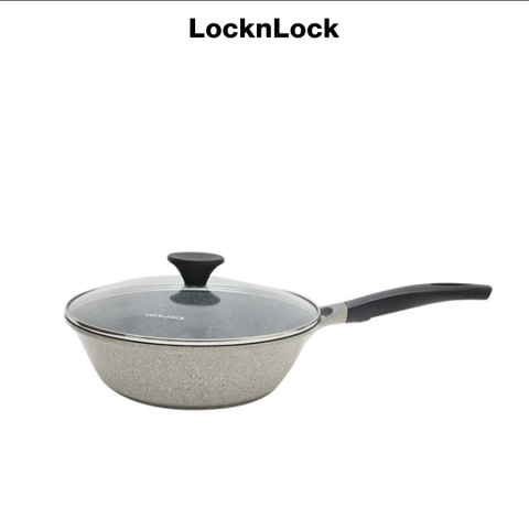 Chảo sâu lòng LocknLock Stone kèm nắp thủy tinh 28cm - LCA6285D-IH